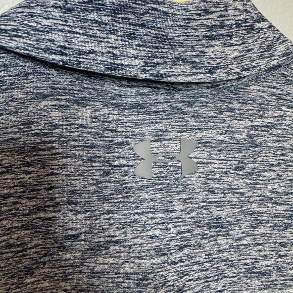 UNDER ARMOUR heather blue short sleeve loose fit golf polo size L - Picture 4 of 6